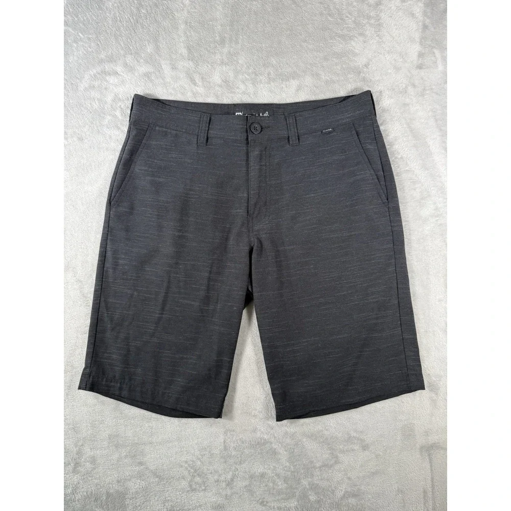 Travis Mathew Shorts‎ Mens 32 Black Striped Golf Performance